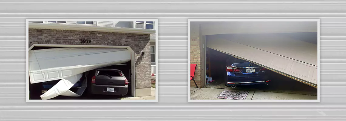 Repair Commercial Garage Door Got Hit By A Car in Belleville, Illinois